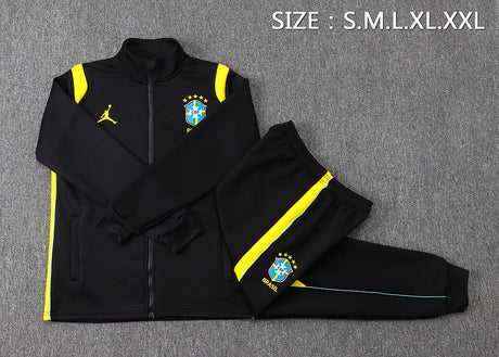 Brasil 2026/27 Chándal - Negro/Detalles amarillos